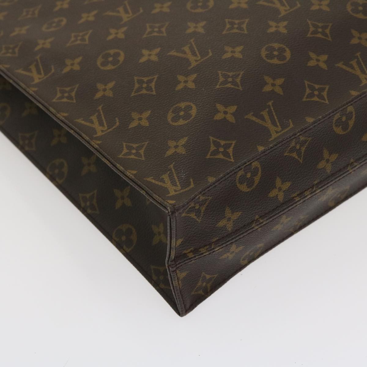 LOUIS VUITTON Monogram Sac Plat Hand Bag M51140 LV Auth yt848