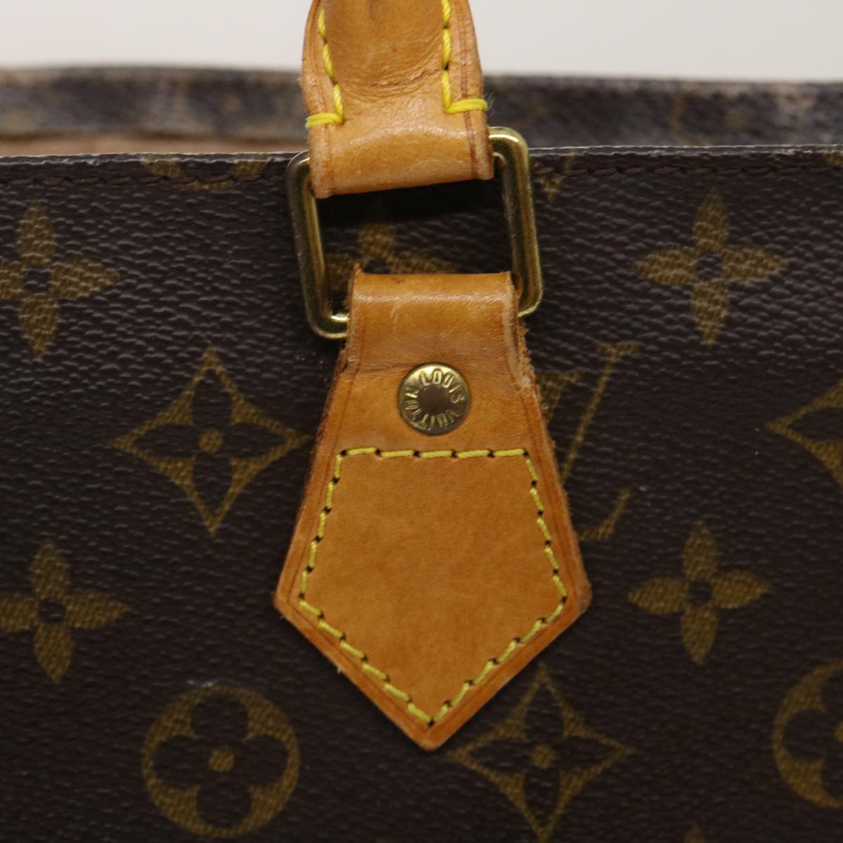 LOUIS VUITTON Monogram Sac Plat Hand Bag M51140 LV Auth yt848