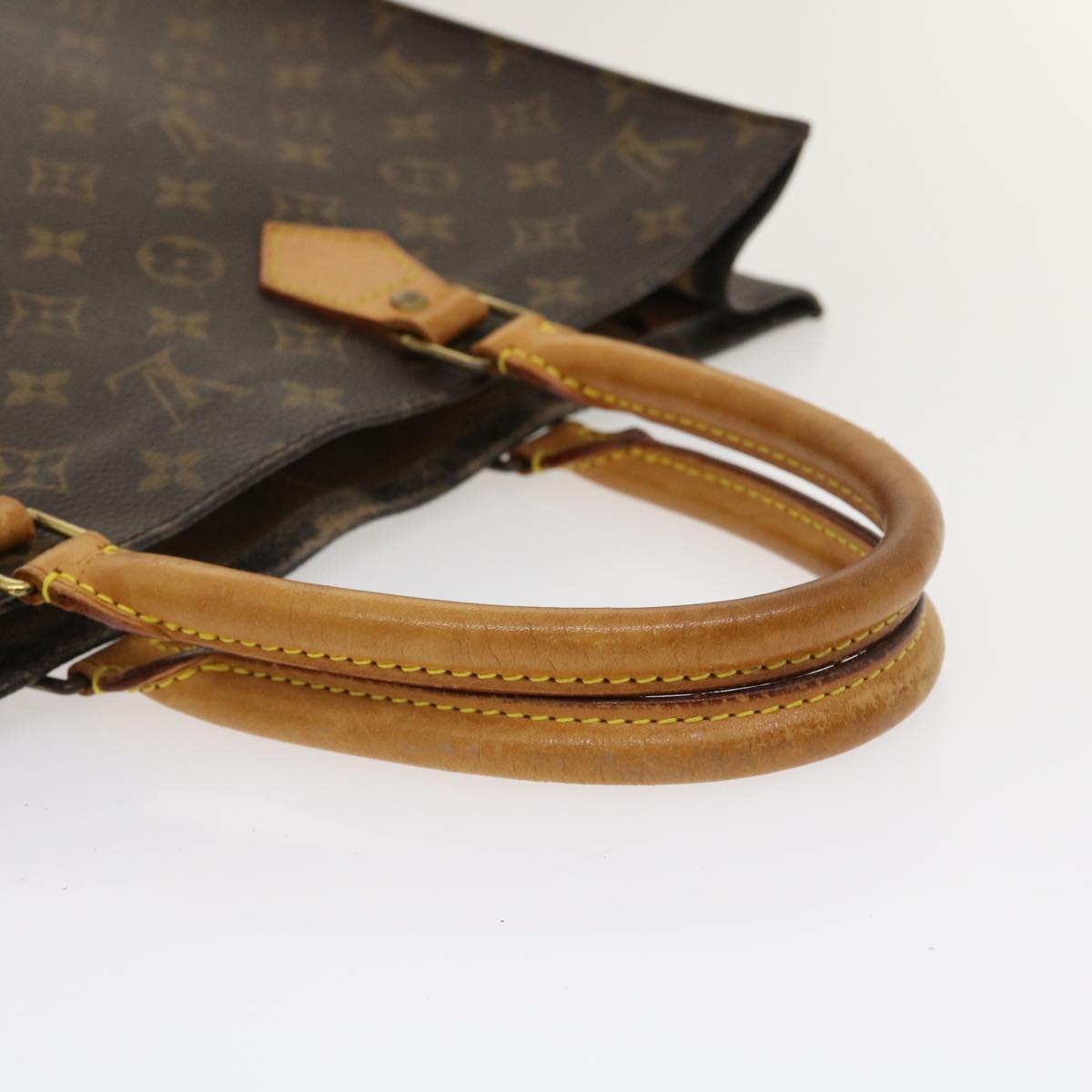 LOUIS VUITTON Monogram Sac Plat Hand Bag M51140 LV Auth yt848