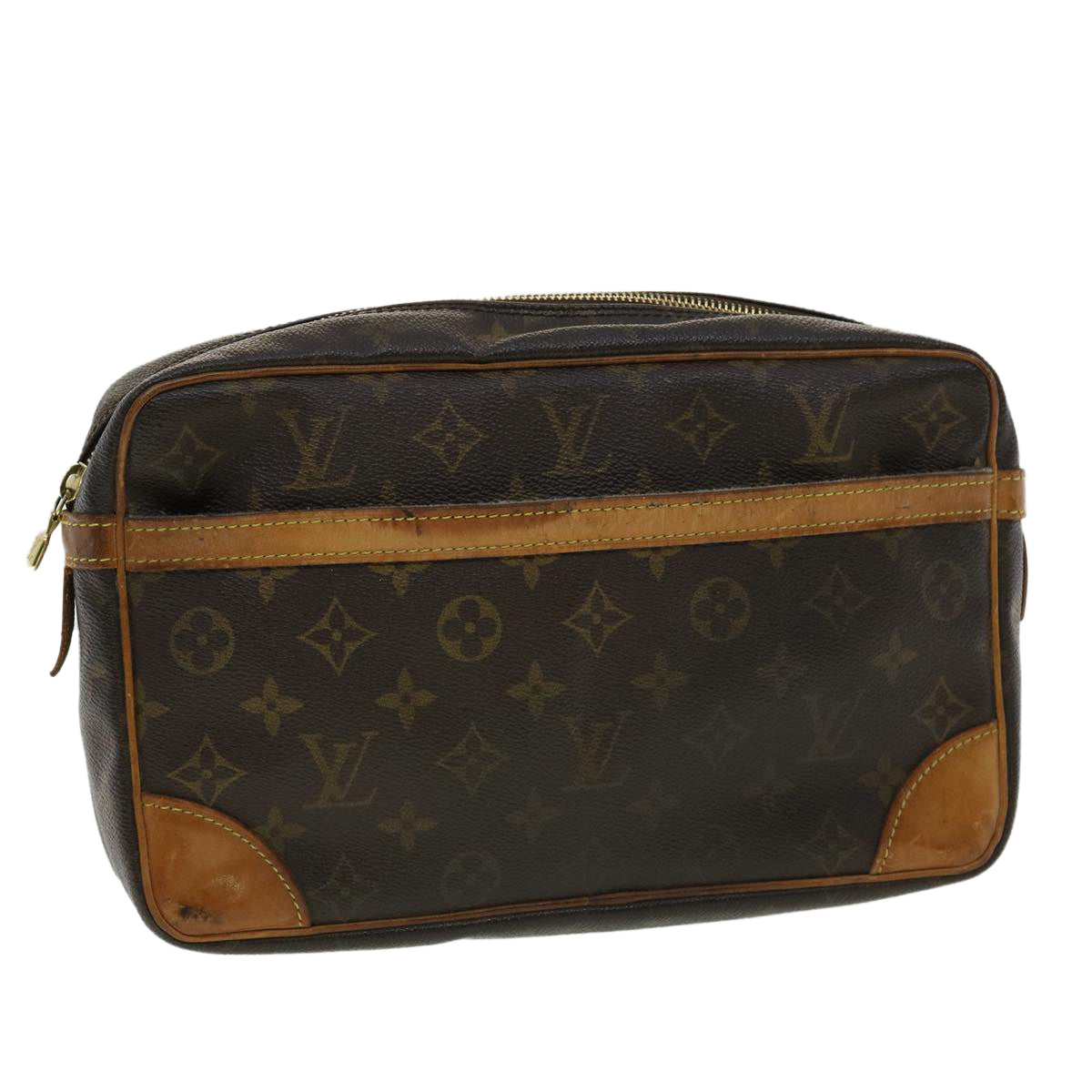 LOUIS VUITTON Monogram Compiegne 28 Clutch Bag M51845 LV Auth yt934