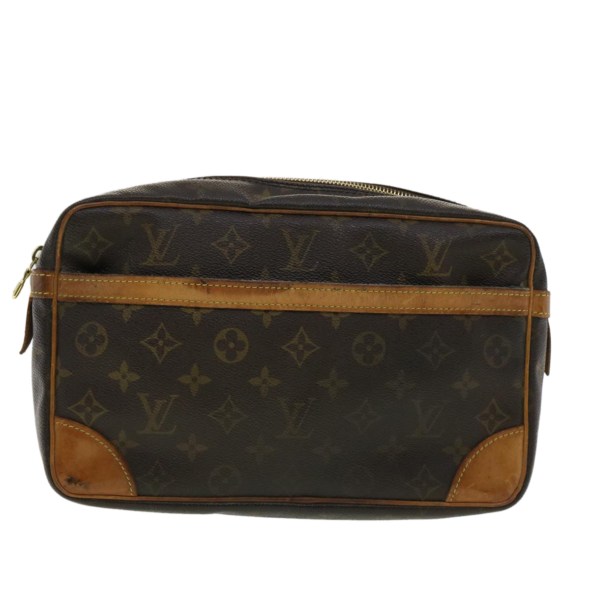 LOUIS VUITTON Monogram Compiegne 28 Clutch Bag M51845 LV Auth yt934