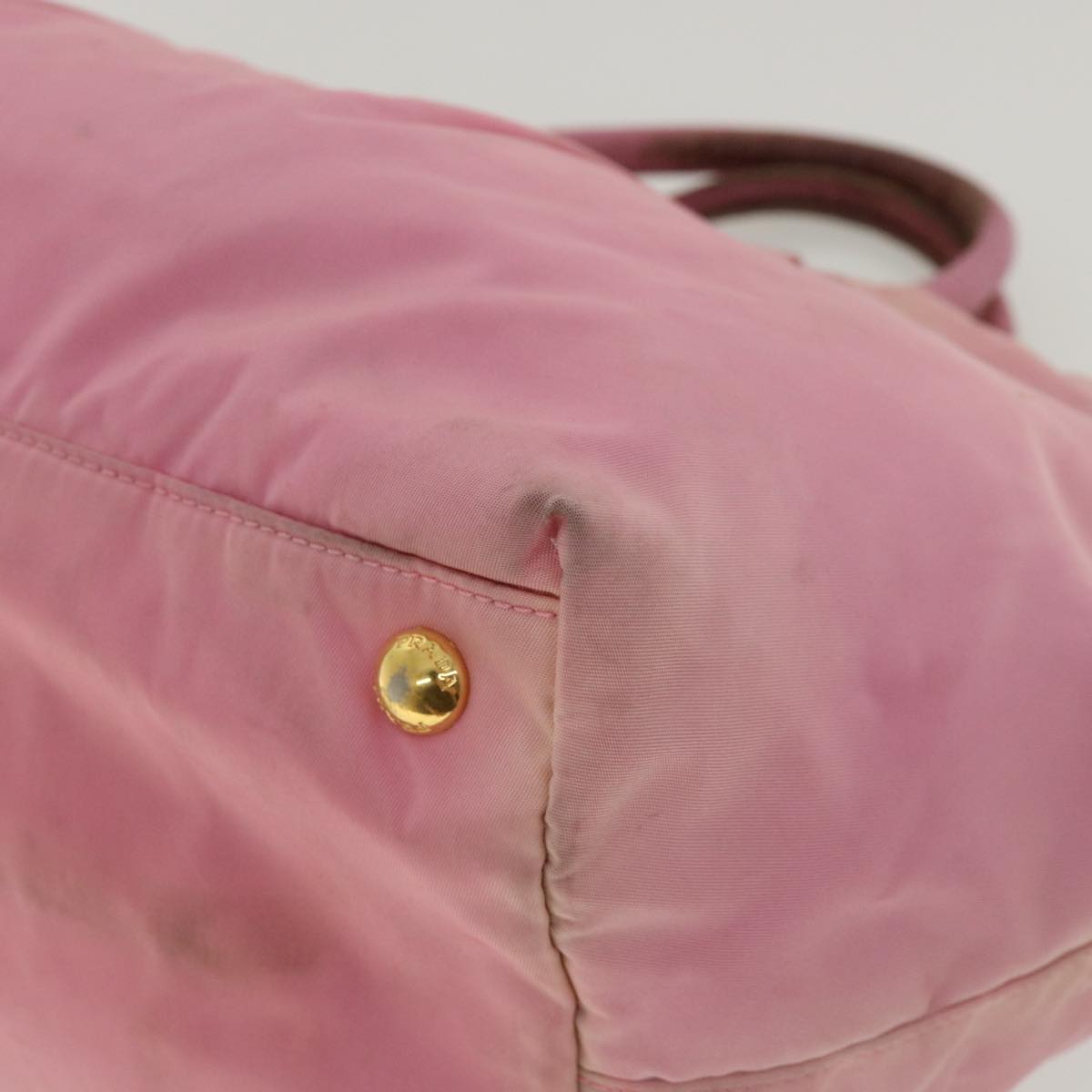PRADA Hand Bag Nylon Pink Auth yt969