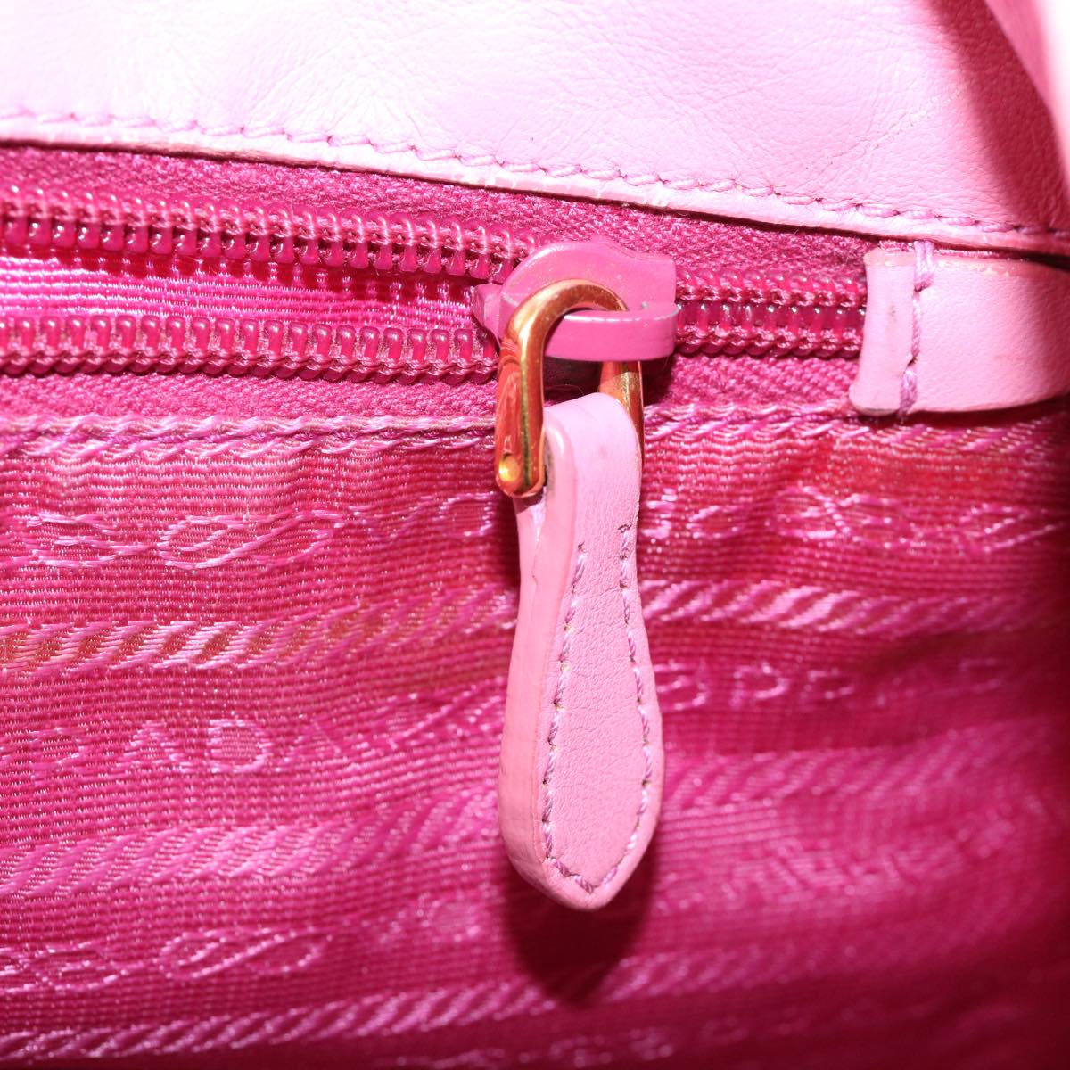 PRADA Hand Bag Nylon Pink Auth yt969