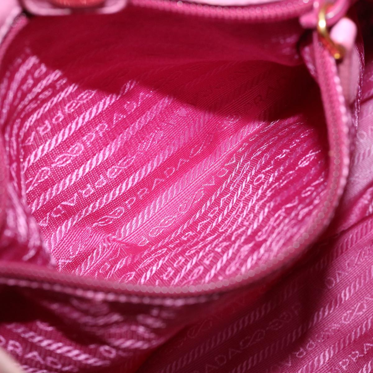 PRADA Hand Bag Nylon Pink Auth yt969