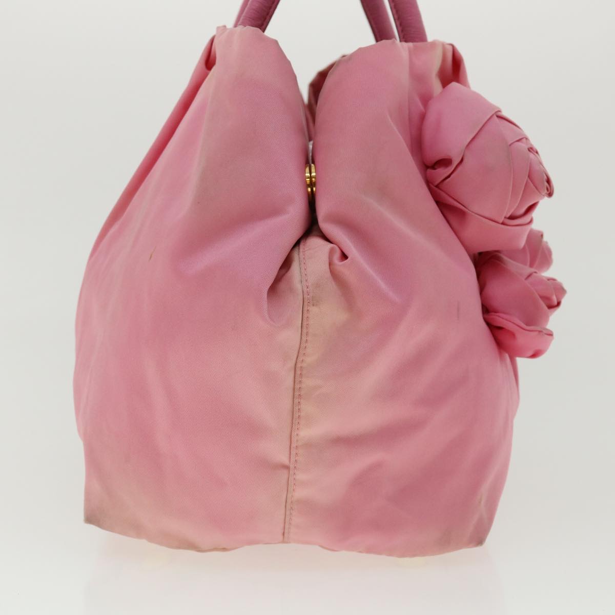 PRADA Hand Bag Nylon Pink Auth yt969