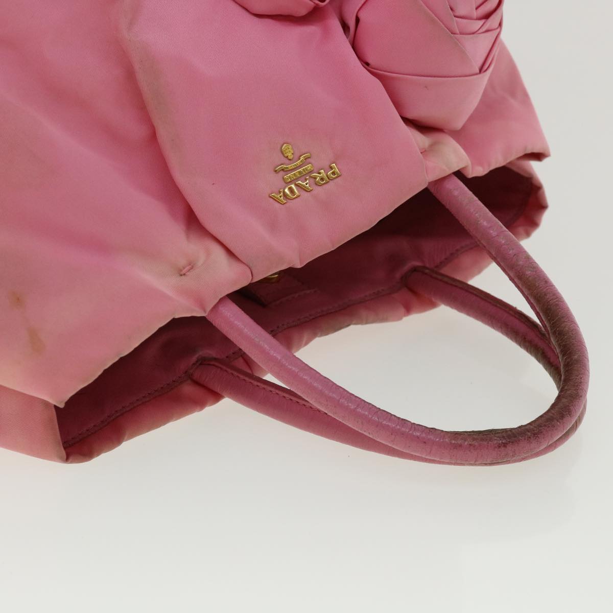 PRADA Hand Bag Nylon Pink Auth yt969