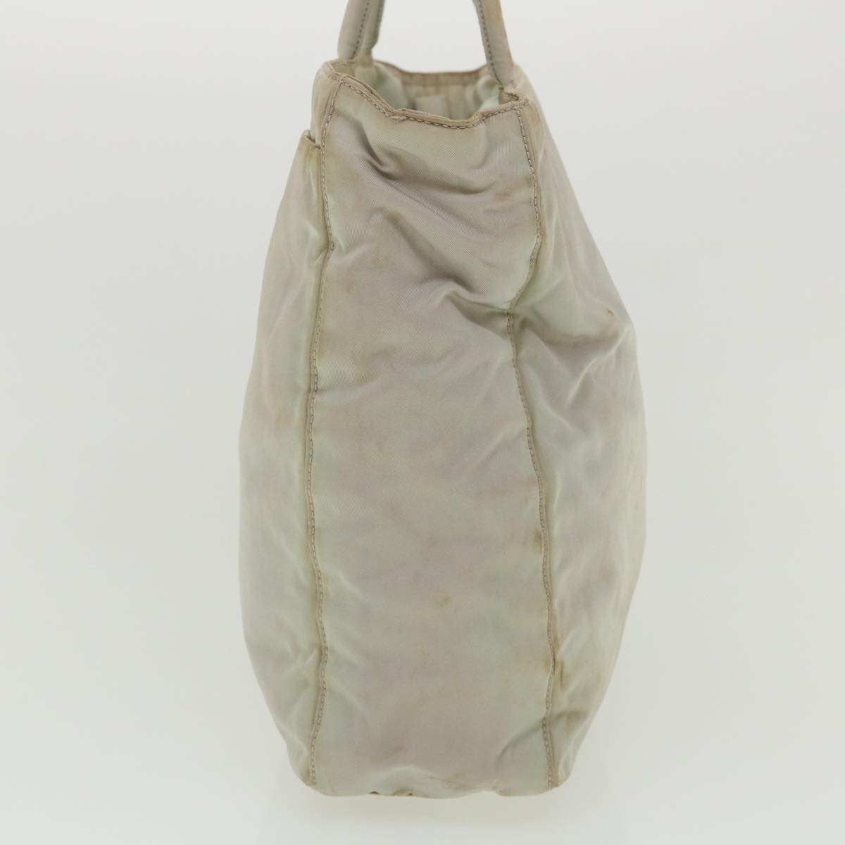 PRADA Hand Bag Nylon White Auth yt971