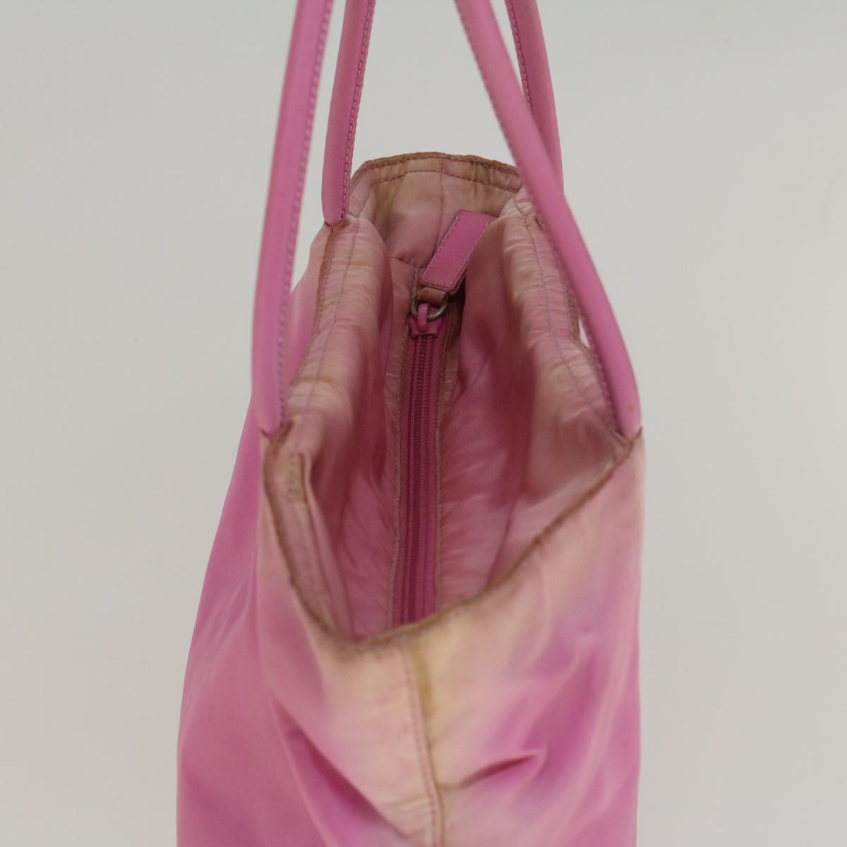 PRADA Hand Bag Nylon Pink Auth yt981