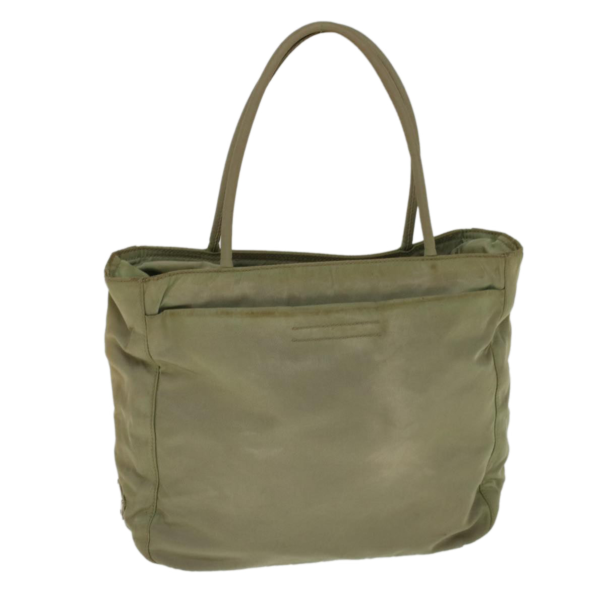 PRADA Hand Bag Nylon Khaki Auth yt983