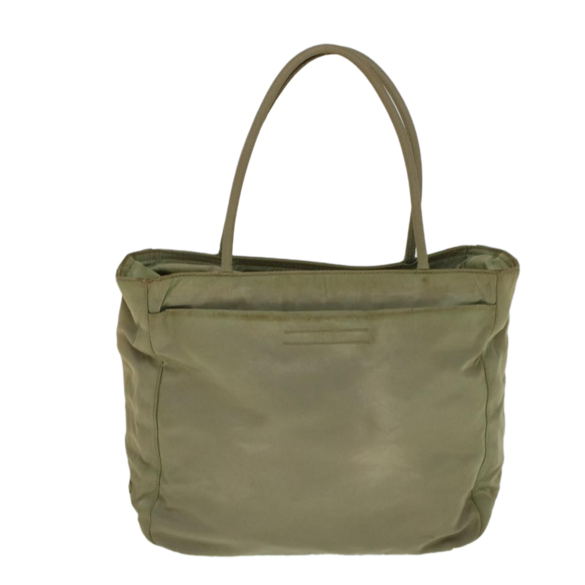 PRADA Hand Bag Nylon Khaki Auth yt983