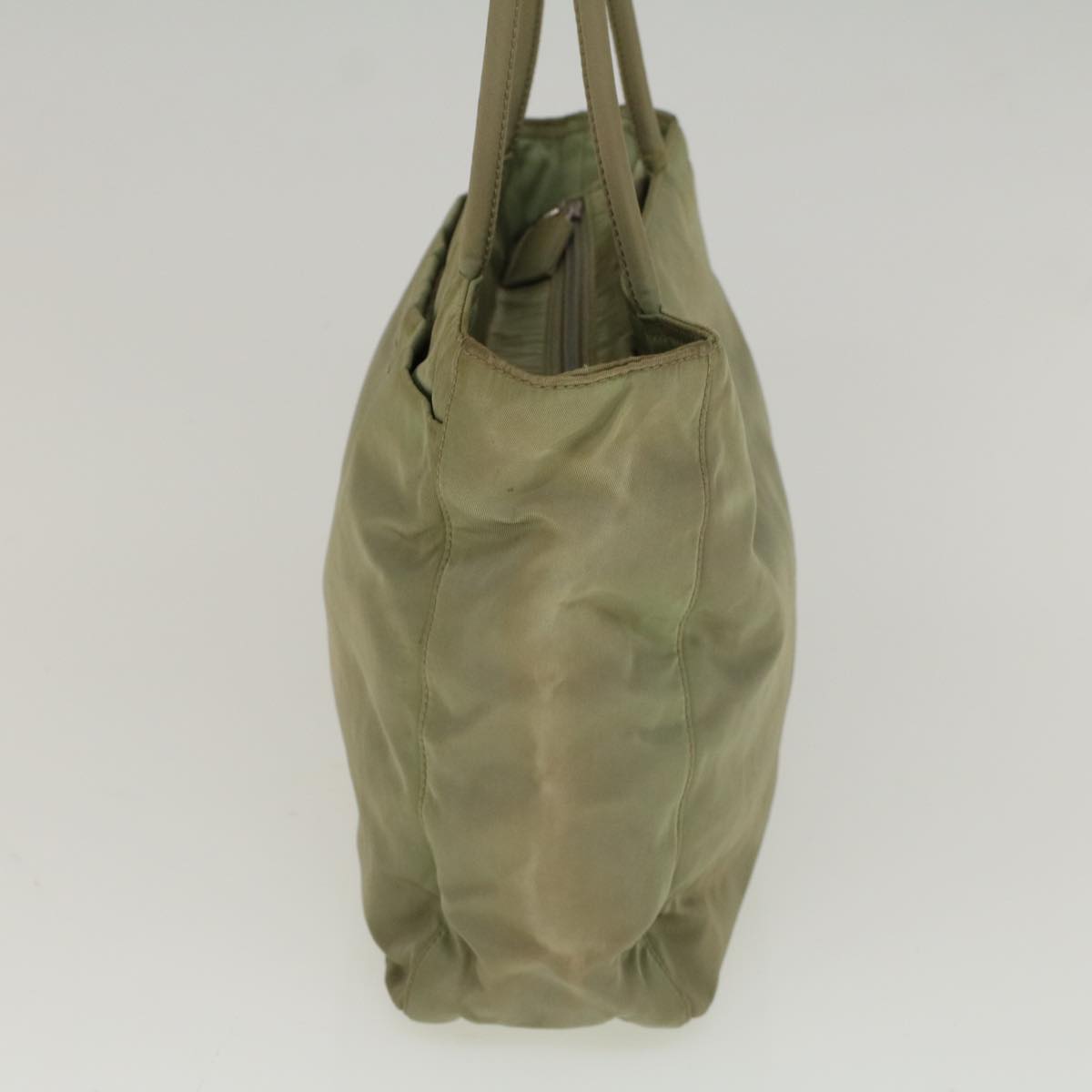 PRADA Hand Bag Nylon Khaki Auth yt983