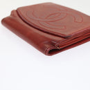 CHANEL Wallet Lamb Skin Red CC Auth yt987-12