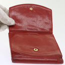 CHANEL Wallet Lamb Skin Red CC Auth yt987-13