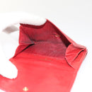 CHANEL Wallet Lamb Skin Red CC Auth yt987-14